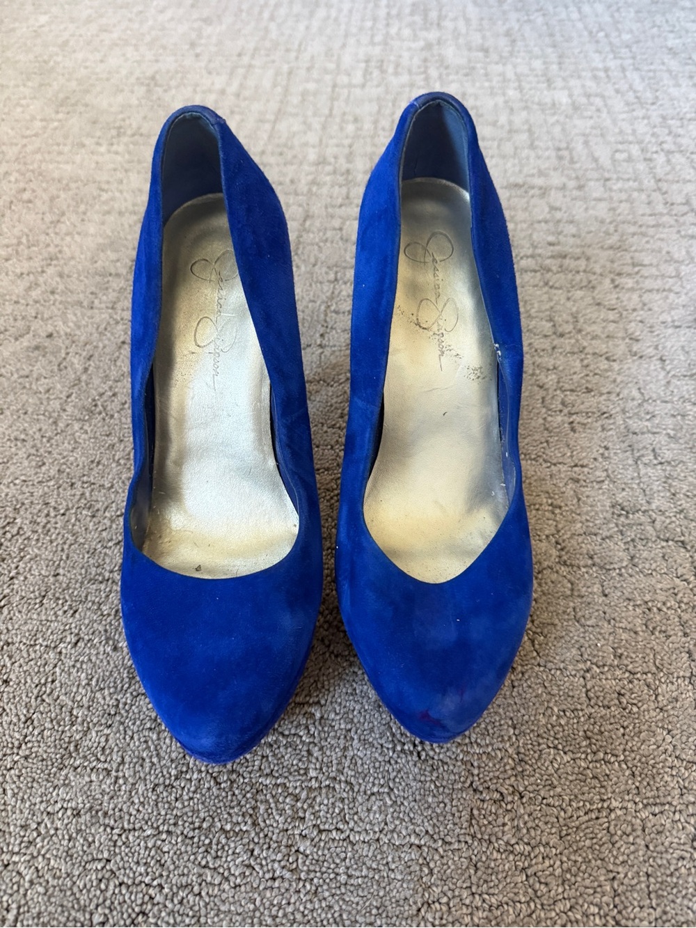 Blue Suede Women's Pumps